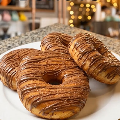 Crispie Crunchie Cinnamon Chocolate Donuts